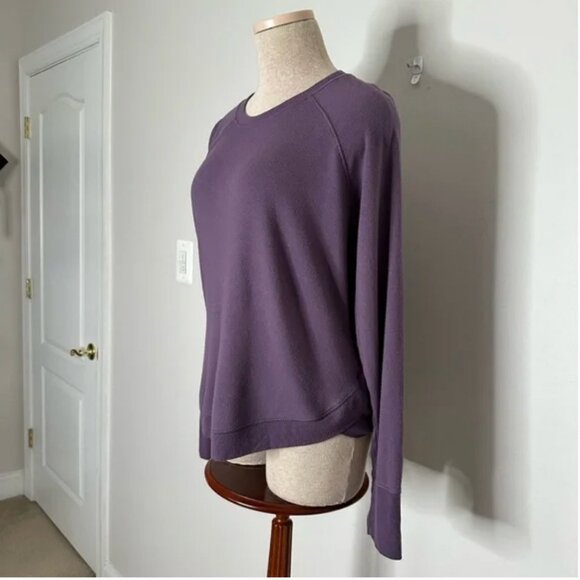 Athleta Women's Beyond Soft Pullover Sweatshirt | Plum Purple | Petite Medium - Picture 4 of 7